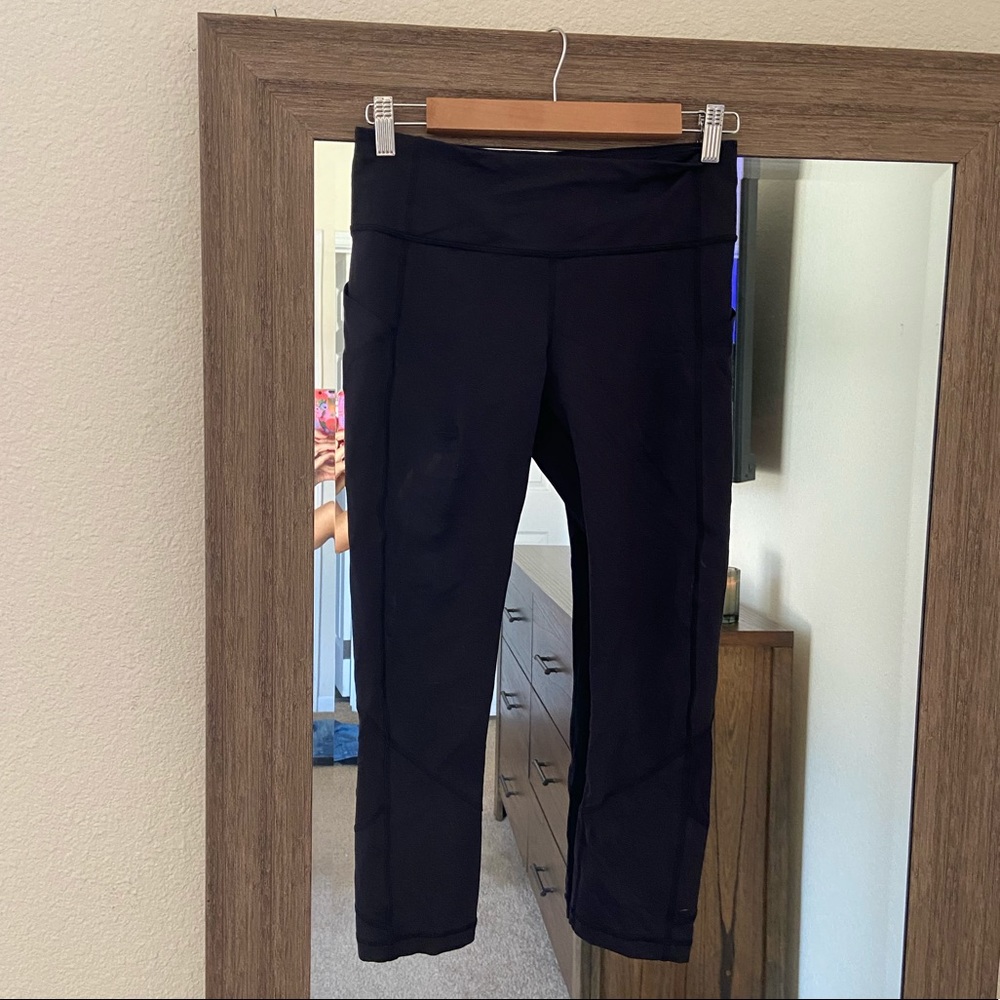 Lululemon Black Half Length Leggings Well Loved